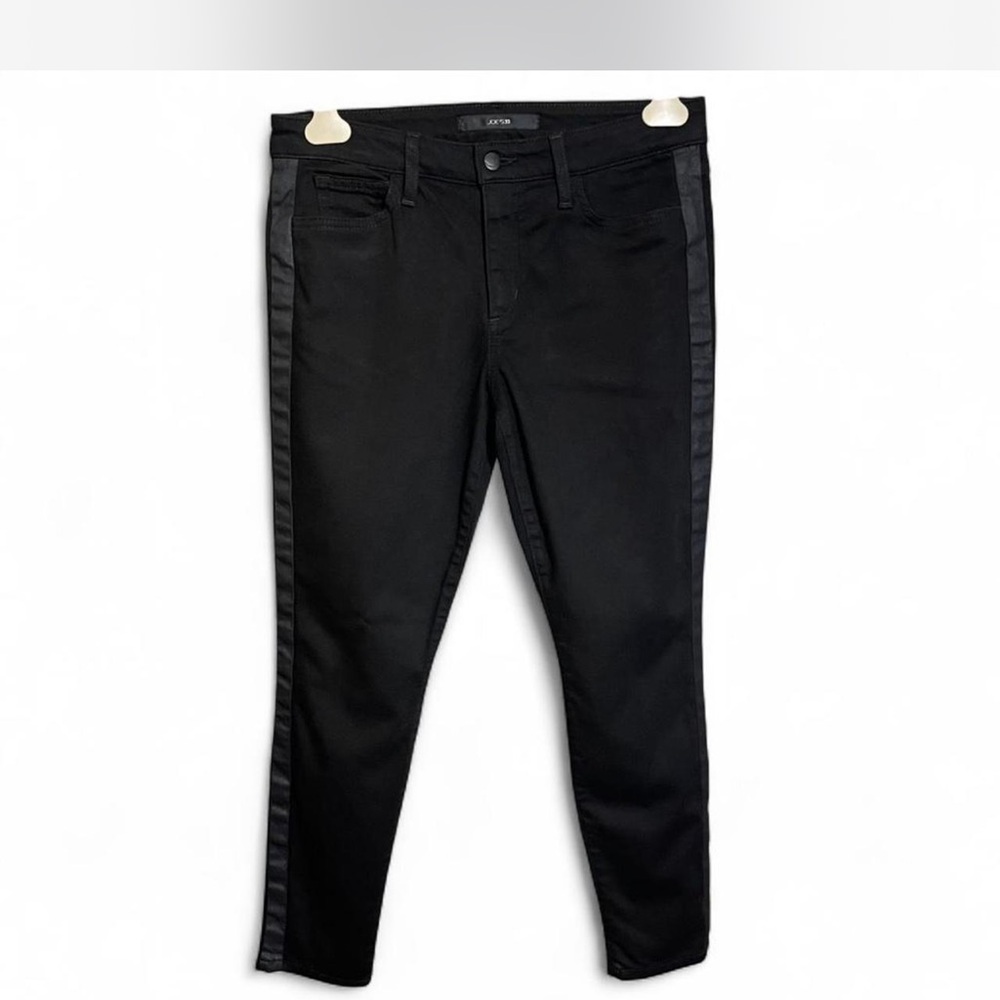 Joe's Jeans Black Skinny Jeans with Satin Side Stripe